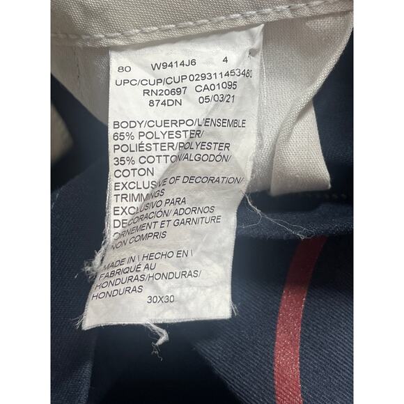 Dickies Men's Navy Blue High Rise Straight Chino Khaki Trousers Pants Size 30x30 - Picture 4 of 7